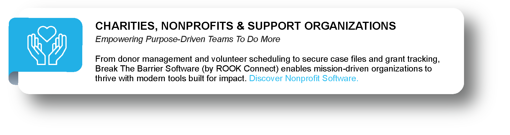 CHARITIES, NONPROFITS & SUPPORT ORGANIZATIONS