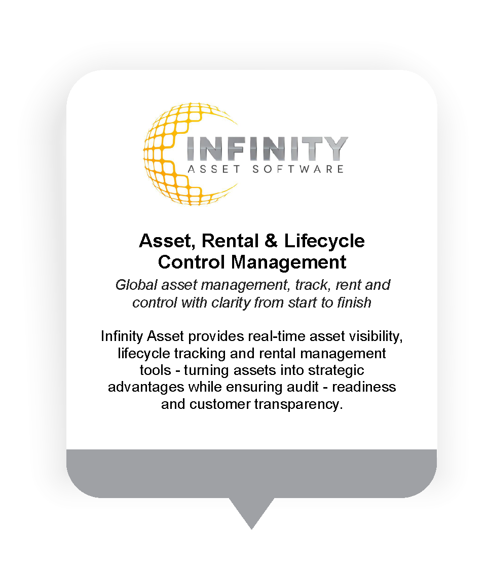 Infinity Asset Software - Asset, Rental & Lifecycle Control Management