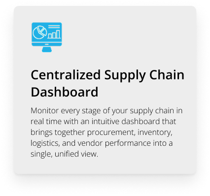 Centralized Supply Chain Dashboard