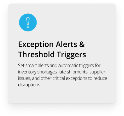 Exception Alerts & Threshold Triggers